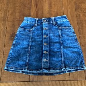 Aerie Denim Button-up Skirt